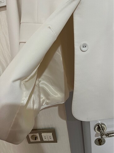 40 Beden beyaz Renk Blazer ceket