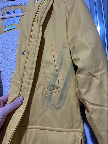 xs Beden sarı Renk Pull&bear kaban