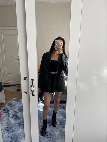 Deri blazer ceket