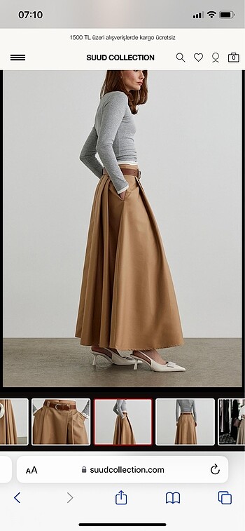 40 Beden camel Renk Suud collection camel ball etek