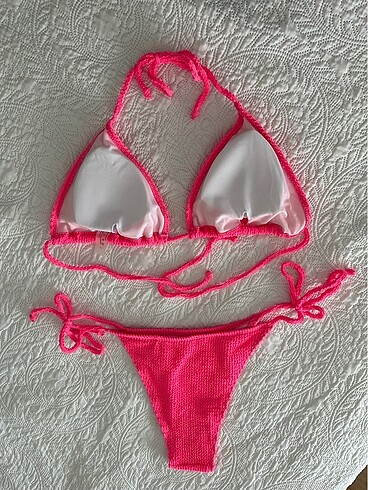 Sheinside Shein Pembe Bikini