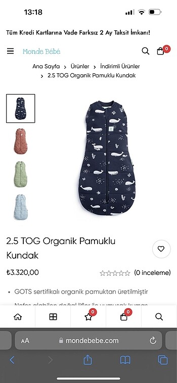 Ergopouch 2,5 tog