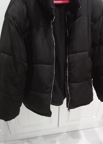 Siyah Fermuarlı Midi Kadın Kışlık Mont - Görsel 3