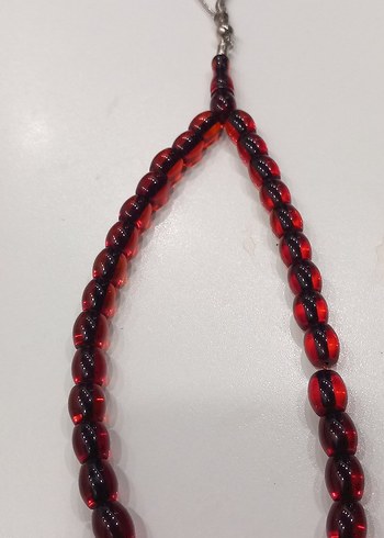 Koyu Kırmızı Erkek Tesbih - Görsel 4