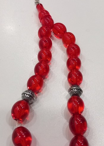 Kehribar Kırmızı Erkek Tesbih - Görsel 3