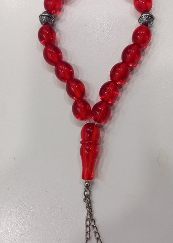 Kehribar Kırmızı Erkek Tesbih - Görsel 2