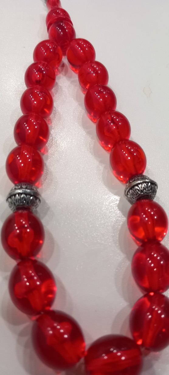 Kehribar Kırmızı Erkek Tesbih - Görsel 4