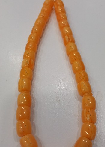 Turuncu Erkek Tesbih , büyük boy kehribar - Görsel 3