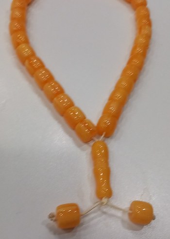 Turuncu Erkek Tesbih , büyük boy kehribar