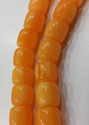 Turuncu Erkek Tesbih , büyük boy kehribar - Görsel 2
