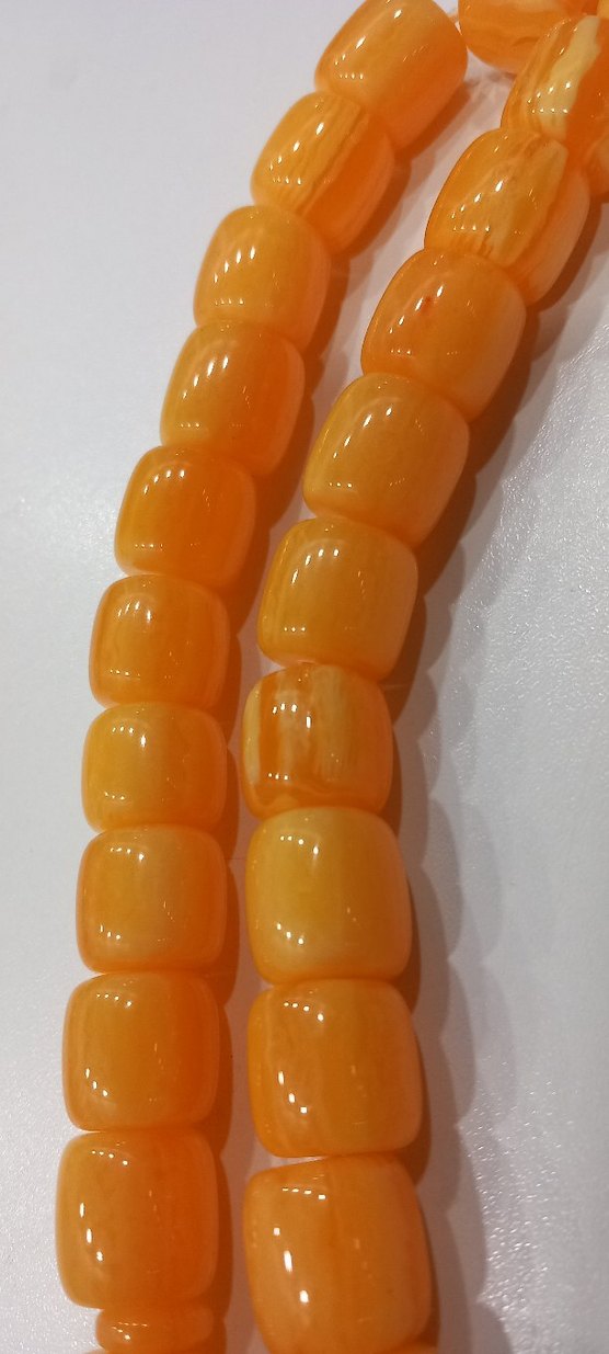 Turuncu Erkek Tesbih , büyük boy kehribar - Görsel 2