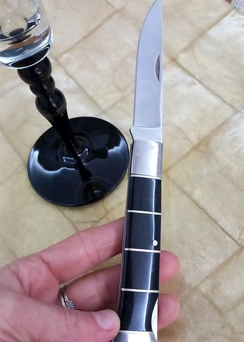 C.F.L. Siyah Saplı Çelik Bıçak - Görsel 4