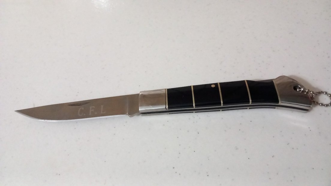 C.F.L. Siyah Saplı Çelik Bıçak - Görsel 2