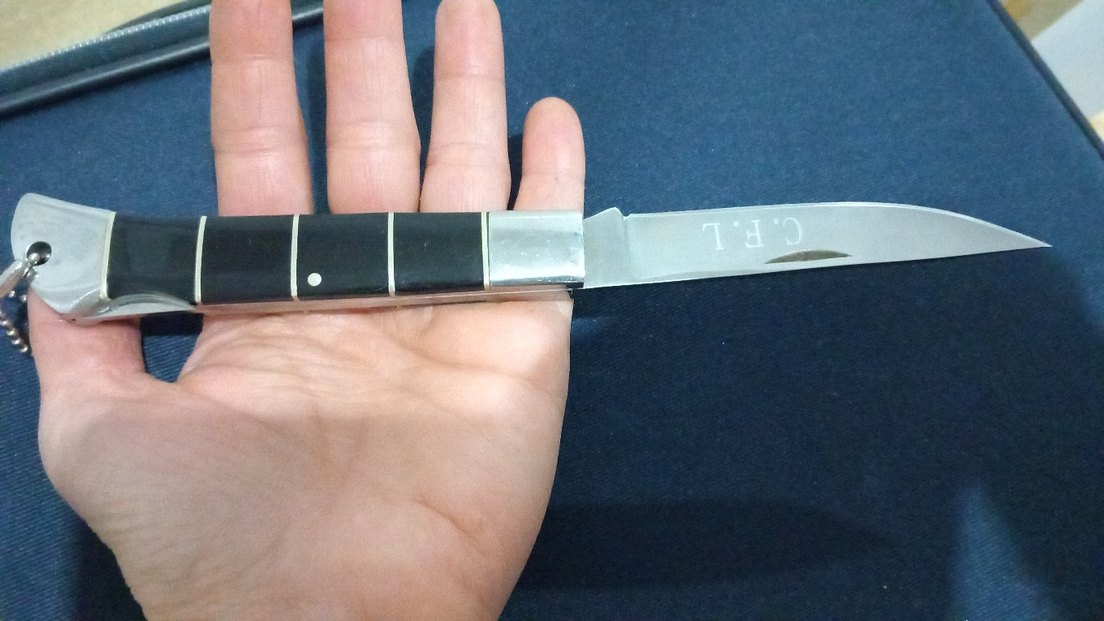 C.F.L. Siyah Saplı Çelik Bıçak - Görsel 3