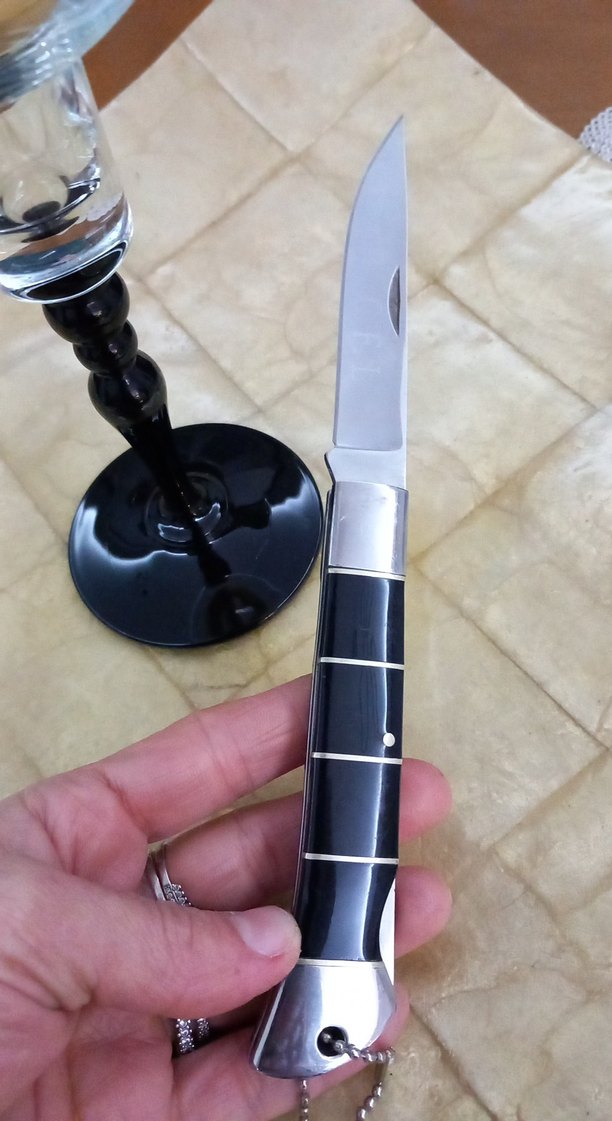 C.F.L. Siyah Saplı Çelik Bıçak - Görsel 4