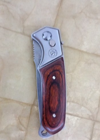 Parlak Kahverengi Saplı Katlanır Bıçak - Görsel 5