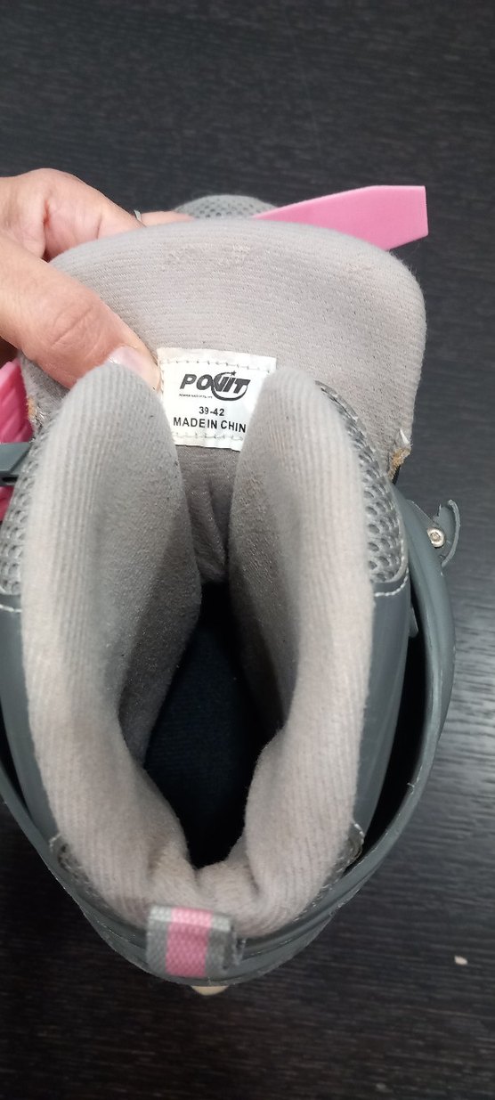 Gri pembe Kız Kaykay Patenler. silikon tekerlekli,  ayarlanır - Görsel 4