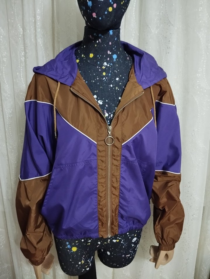 Mor-Kahverengi Renkli  Kadın Ceket - Görsel 2