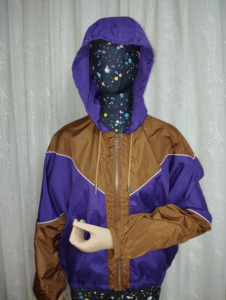 Mor-Kahverengi Renkli  Kadın Ceket - Görsel 5