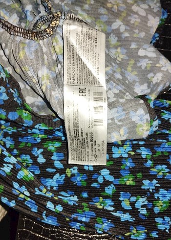 Mavi Pilili V Yakalı Uzun Kollu Bluz - Görsel 6