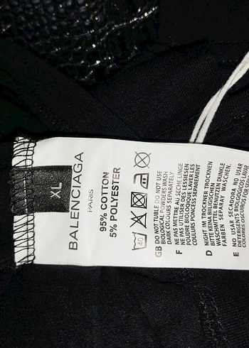 Siyah Balenciaga Baskılı Kısa Kollu  Tişört - Görsel 4