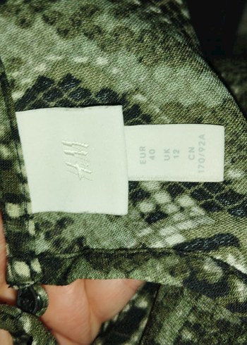 yeşil Yılan Desenli Tunik kısa elbise - Görsel 6