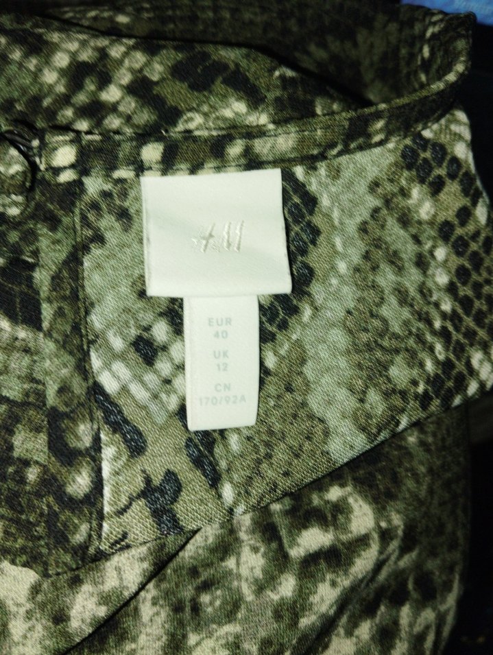 yeşil Yılan Desenli Tunik kısa elbise - Görsel 5