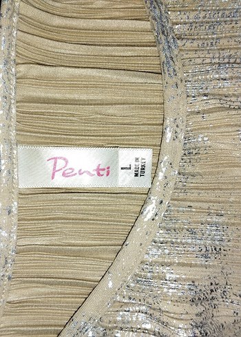 Parlak Bej Pilili Bohem Mini Bluz - Görsel 4