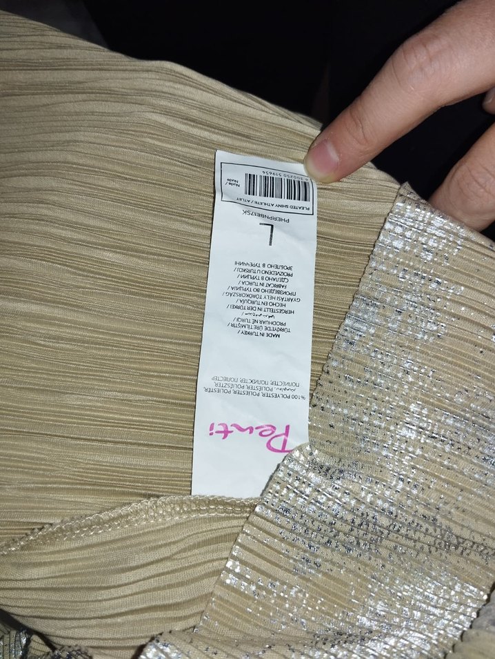 Parlak Bej Pilili Bohem Mini Bluz - Görsel 5