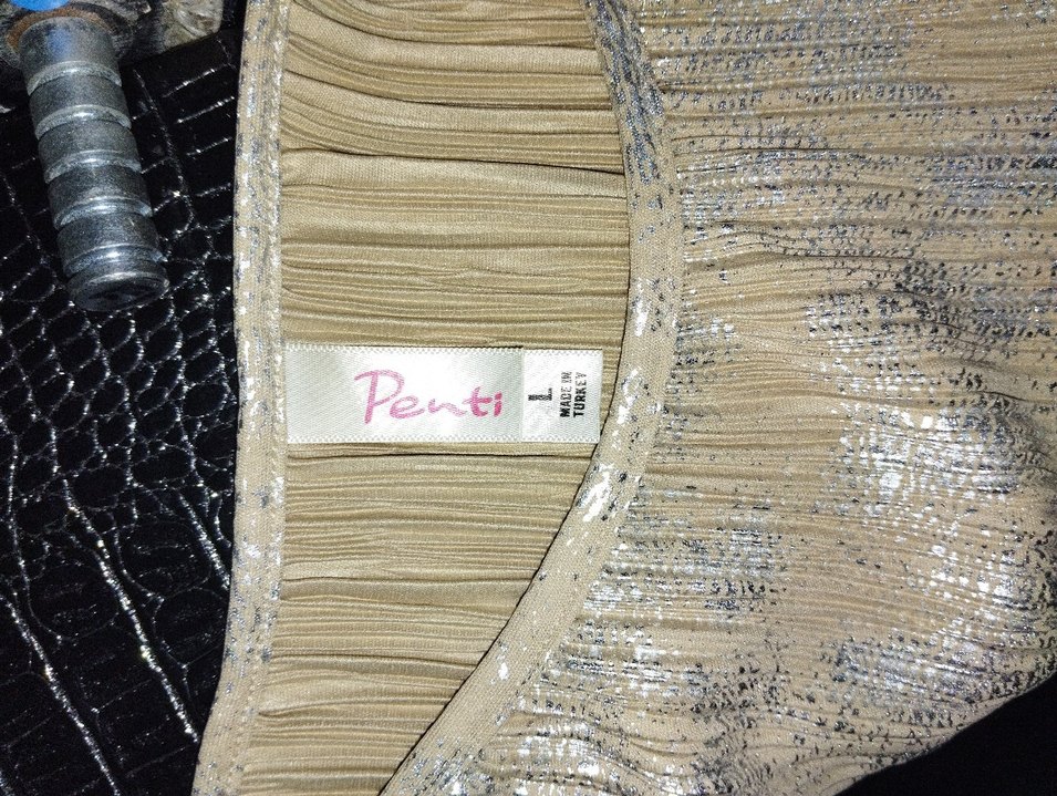 Parlak Bej Pilili Bohem Mini Bluz - Görsel 4