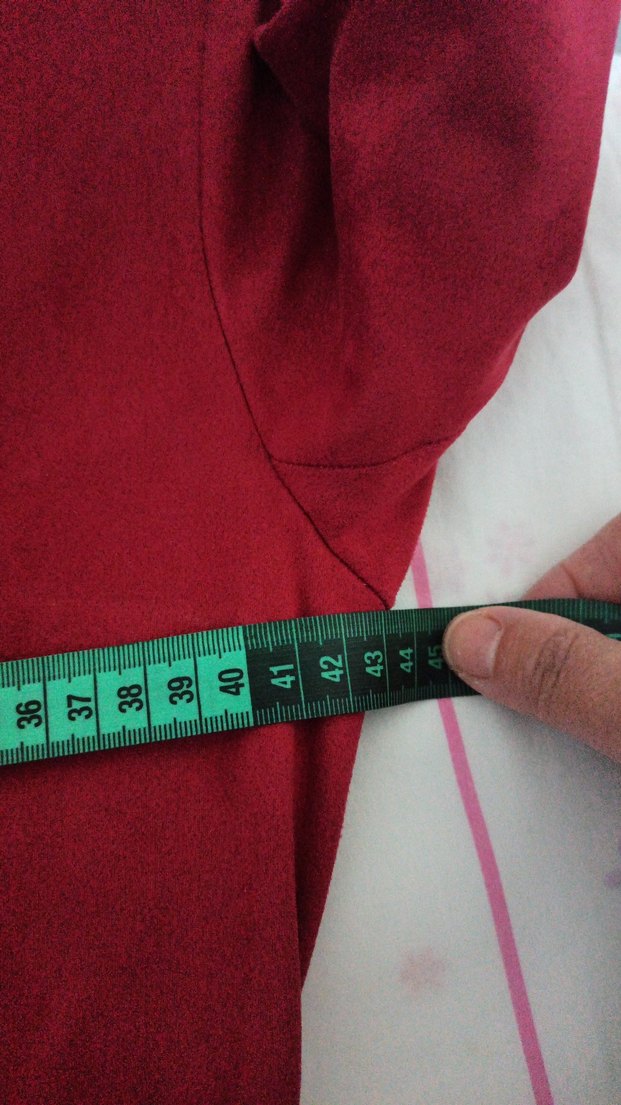 Bordo Süet Uzun Kollu Kadın trençkot ceket - Görsel 5