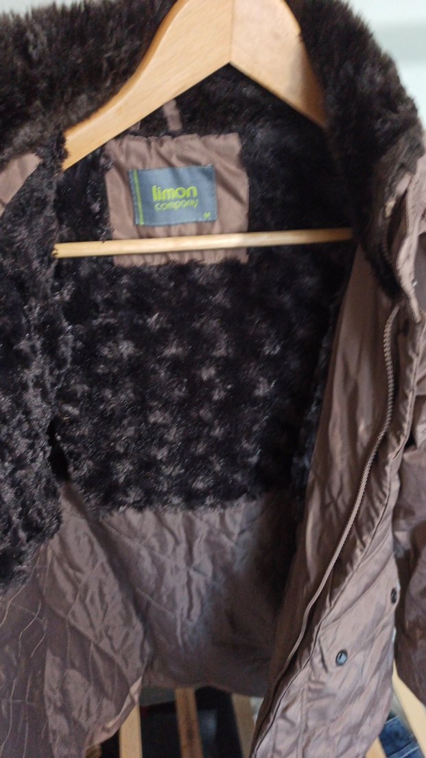 vizon kapşonlu Kadın Kışlık Mont - Görsel 2