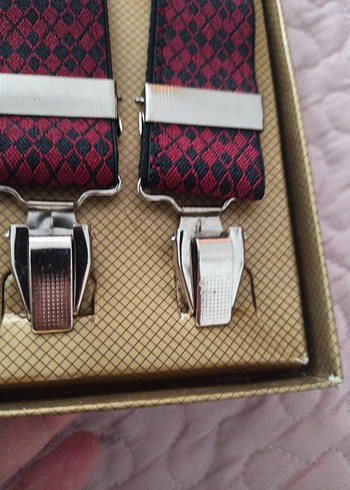 Bordo Vintage Erkek Askısı - Görsel 4