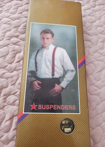 Bordo Vintage Erkek Askısı - Görsel 5