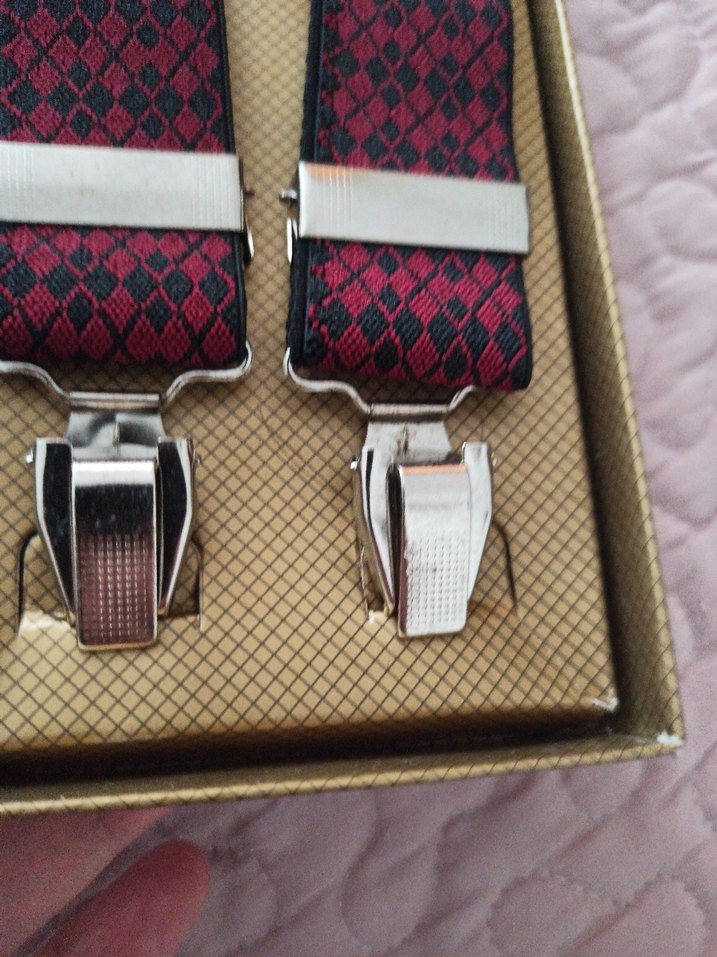 Bordo Vintage Erkek Askısı - Görsel 4