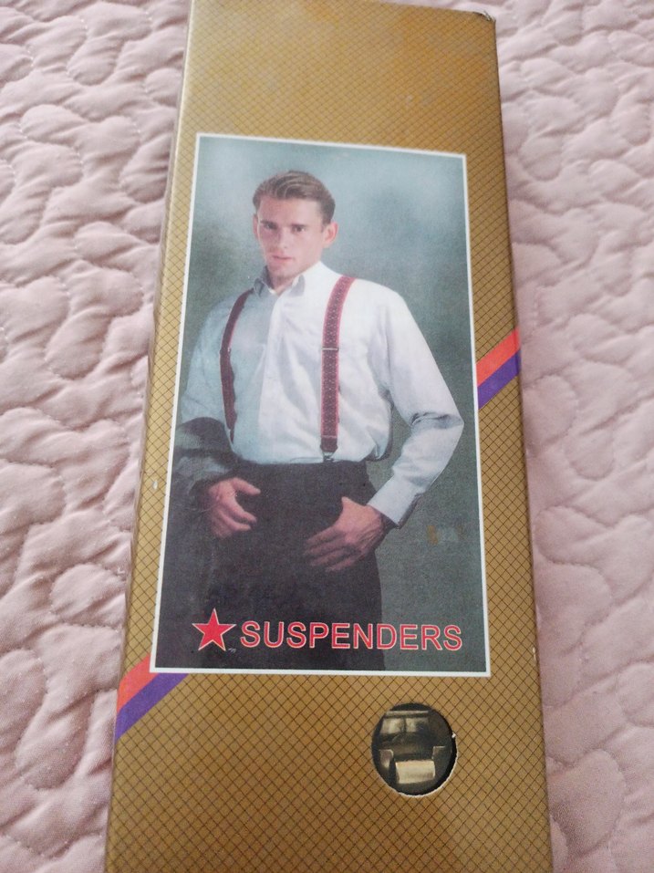 Bordo Vintage Erkek Askısı - Görsel 5