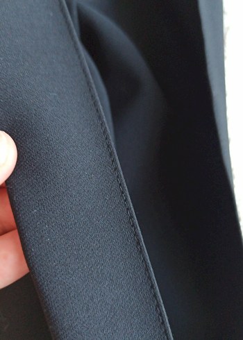Zara Siyah Pilili Kadın Kumaş Pantolon