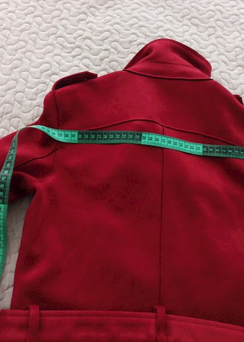 Bershka bordo süet ceket - Görsel 5