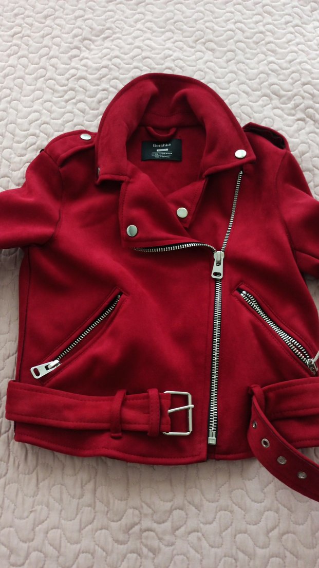 Bershka bordo süet ceket - Görsel 2