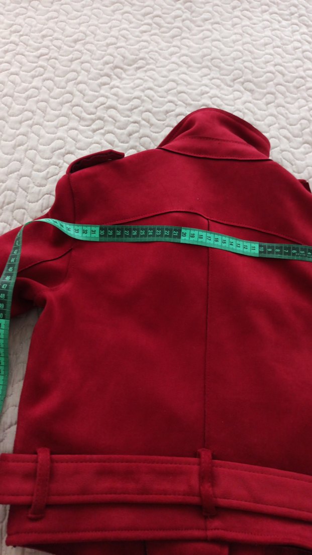 Bershka bordo süet ceket - Görsel 5