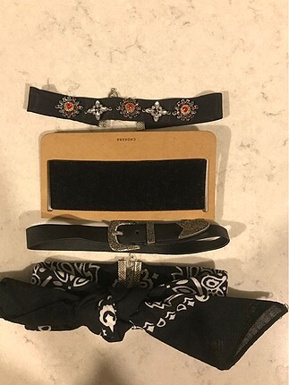 4 parca Stradivarius Choker Model Set Hic Kullanilmadi