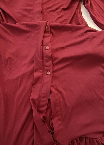 38 Beden bordo Renk Elbise