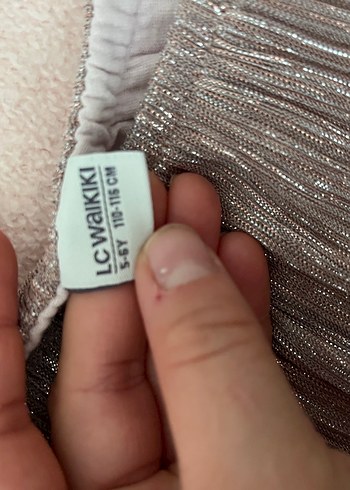 LC Waikiki Kız Çocuk Bej Pilili Straplez Elbise