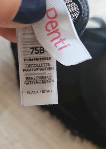 Penti Penti Siyah Push-Up Sütyen