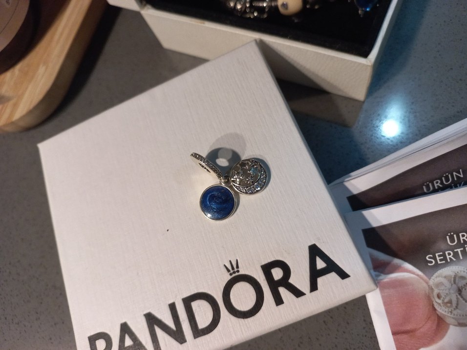 Pandora Orijinal Vintage Gökyüzü Sallantılı Charm - Görsel 4