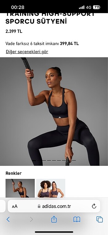 s Beden TLRD IMPACT LUXE TRAİNİNG HİGH-SUPPORT SPORCU SÜTYENİ Adidas