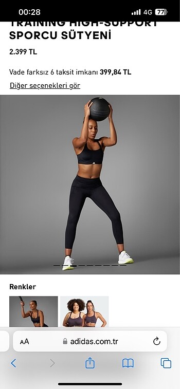 s Beden siyah Renk TLRD IMPACT LUXE TRAİNİNG HİGH-SUPPORT SPORCU SÜTYENİ Adidas