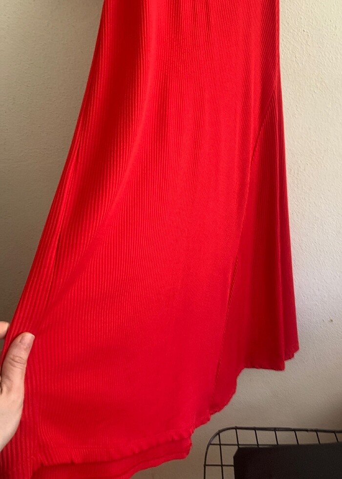 Yazlık kırmızı elbise - Görsel 5