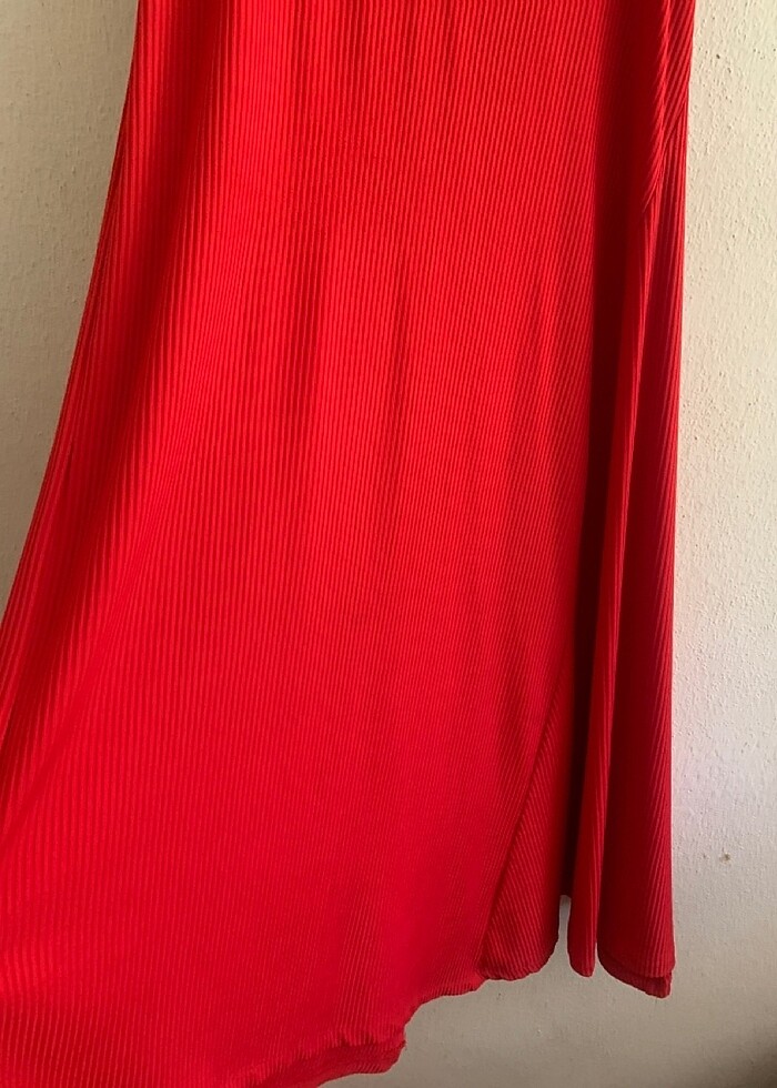 Yazlık kırmızı elbise - Görsel 4