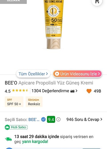 Beeo güneş kremi